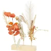 Kunstdroogbloemen Op Houten Voet